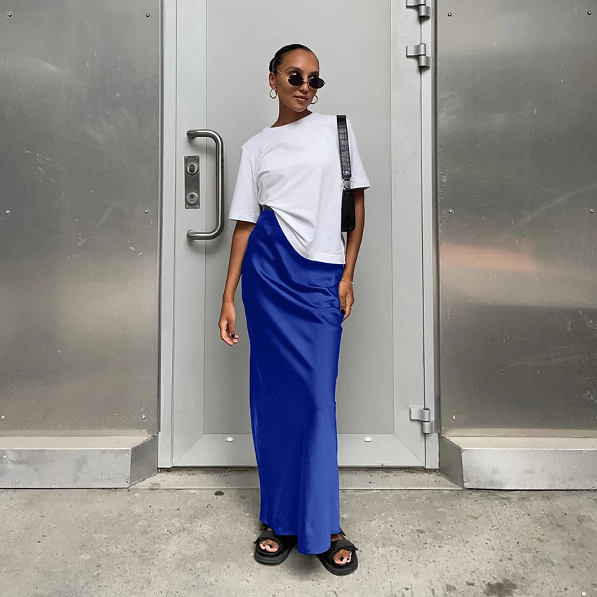 Satin Trumpet Skirt