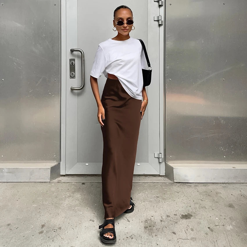 Satin Trumpet Skirt
