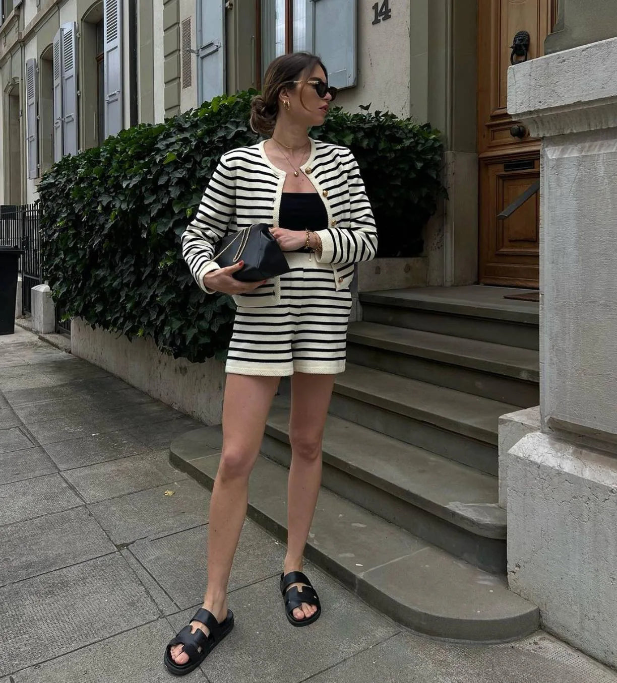 Shorts Sets Knitwear Outfits