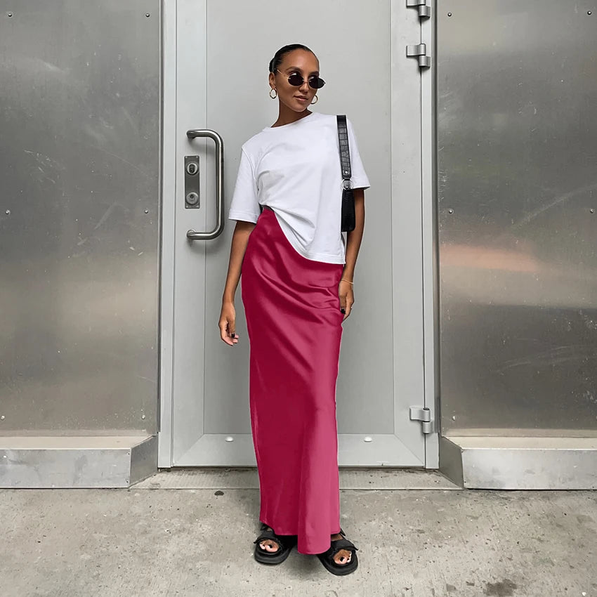 Satin Trumpet Skirt