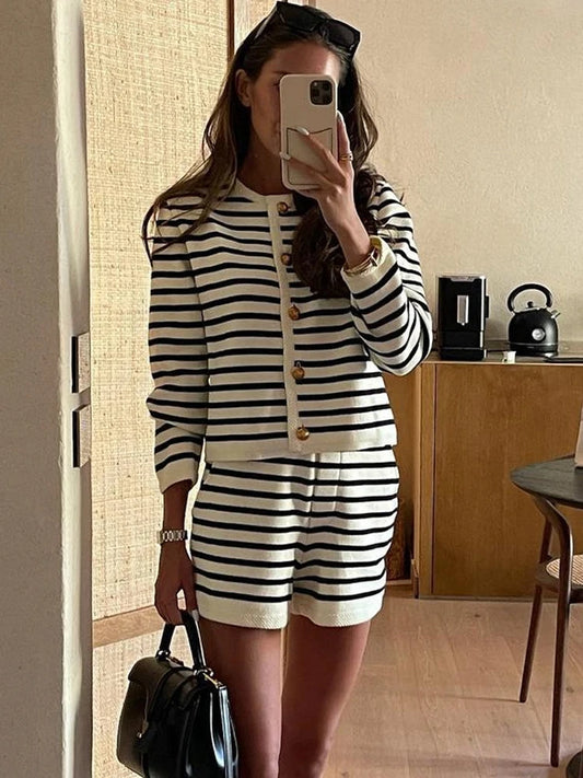 Shorts Sets Knitwear Outfits