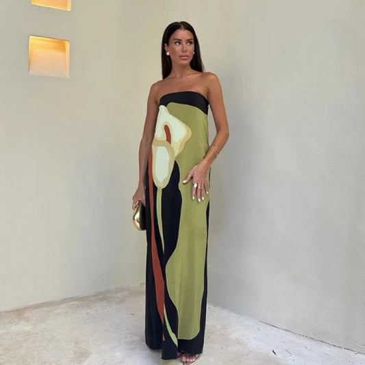 Evening Party Sexy Strapless Backless Dress